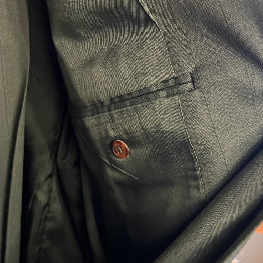Classic Dark Green Pinstripe Suit 44R - Picture 6 of 15